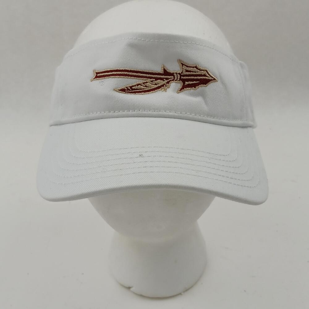 Florida State Seminoles Hat Visor Strap Back One Size White NCAA Football Legacy